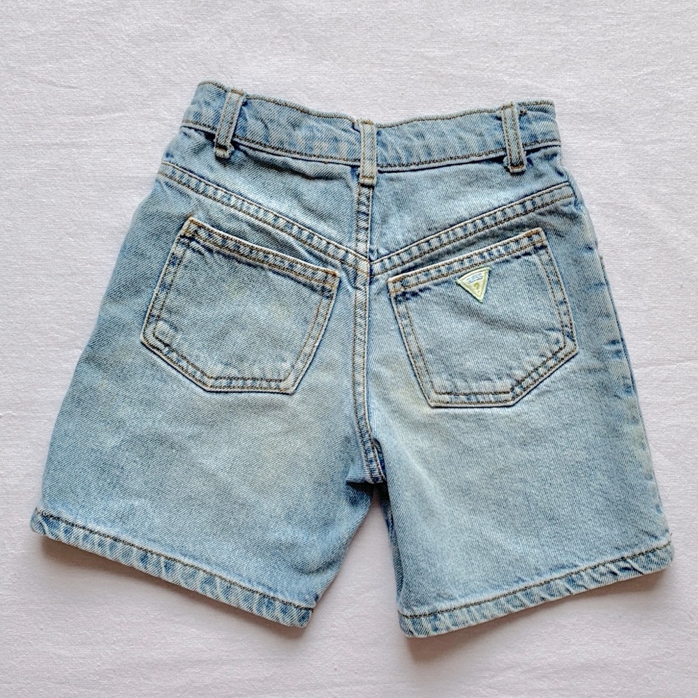 Vintage Guess Faded Blue Jean Denim Shorts / Made in Mexico 100% Cotton size 6